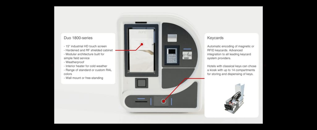 A picture of Ariane Systems' outdoor kiosk model.