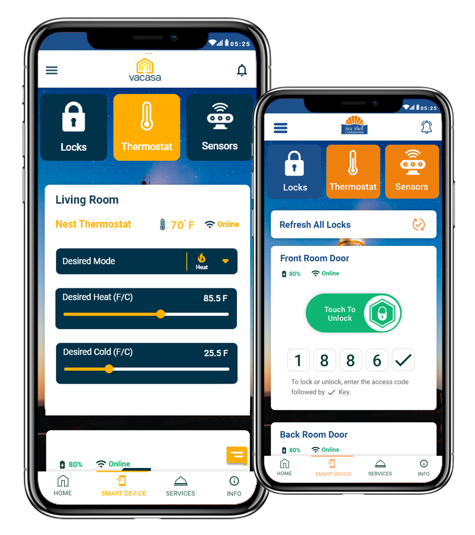 An app allowing guests to access different room features from a single interface Source: Lynx
